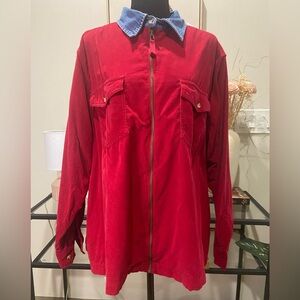 Dressbarn Red and Blue Shirt